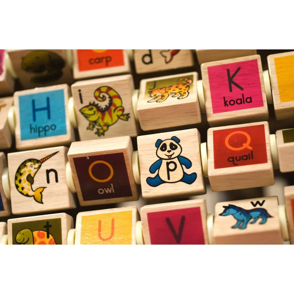 Zany Zoo Wooden Activity Cube Assortment – Multi-Activity Learning Toy for Toddlers