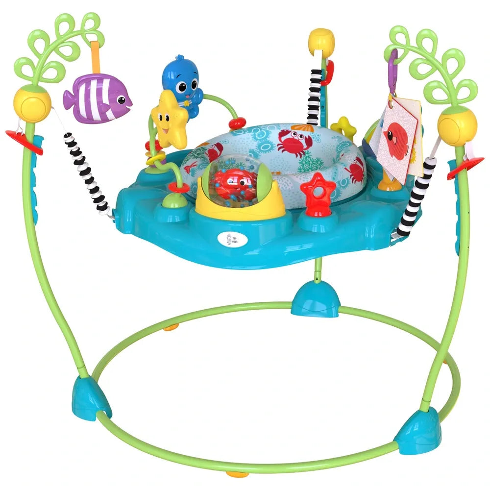 Baby Einstein 2-in-1 Ocean-Themed Activity Jumper for Babies – Musical & Sensory Learning Jumper
