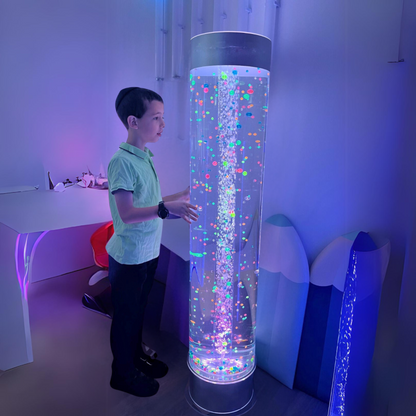 Playlearn Jumbo Bubble Tube Extra Wide 1.5m – Sensory Bubble Column with Floating Balls & Remote Control