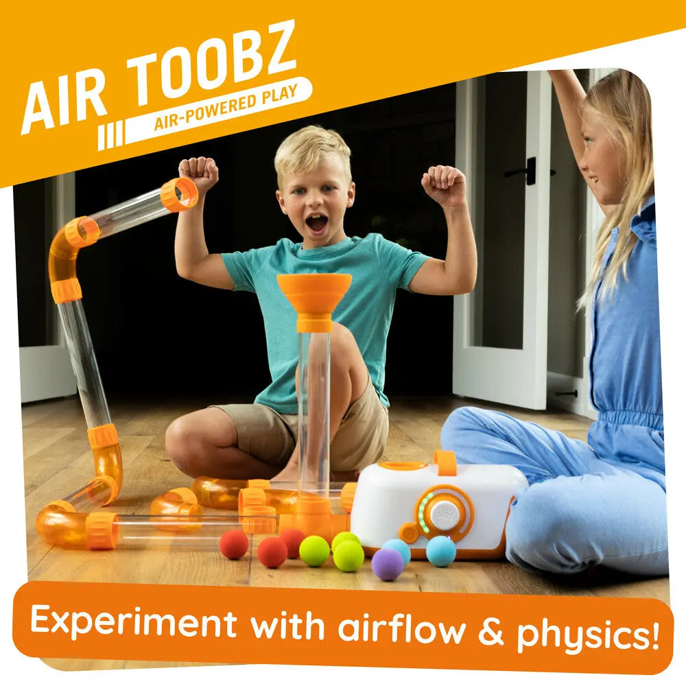 Fat Brain Toys Air Toobz – Interactive STEM Air-Powered Tube Play Set for Kids