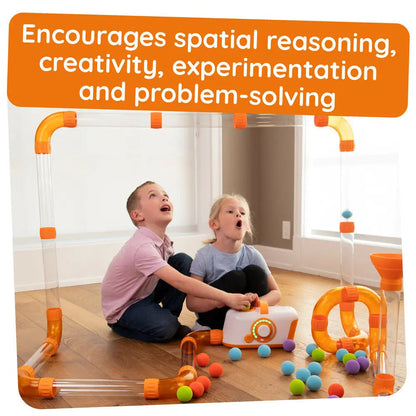 Fat Brain Toys Air Toobz – Interactive STEM Air-Powered Tube Play Set for Kids