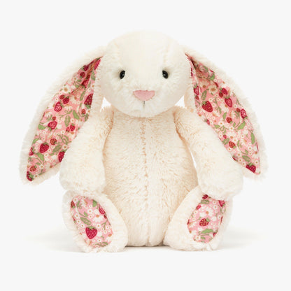 Jellycat Blossom Cream Bunny Berry Original Plush Toy – Soft Floral Bunny Teddy