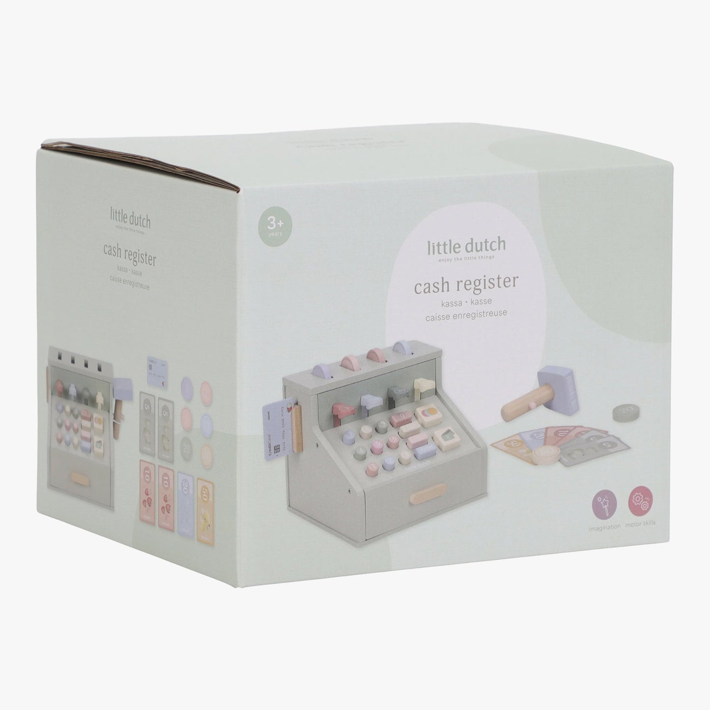 Little Dutch Cash Register New – Wooden Pretend Play Shop & Till Toy for Kids