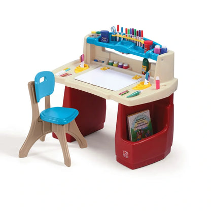 Step2 Art Activity Desk Deluxe – Creative Kids Art & Craft Desk with Storage