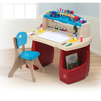 Step2 Art Activity Desk Deluxe – Creative Kids Art & Craft Desk with Storage