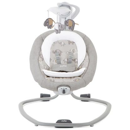 Joie Serina Swivel Baby Swing Elephant Duo – Multi-Motion Soothing Swing for Babies
