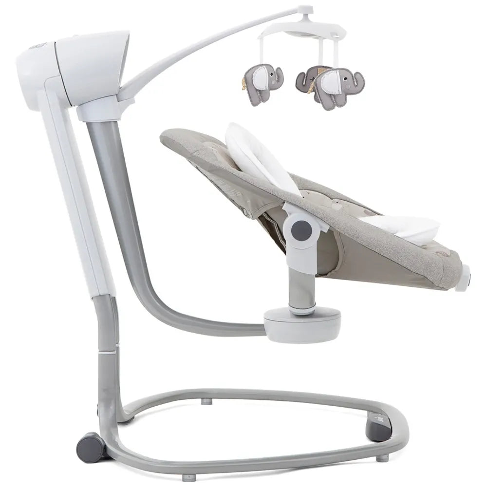 Joie Serina Swivel Baby Swing Elephant Duo – Multi-Motion Soothing Swing for Babies