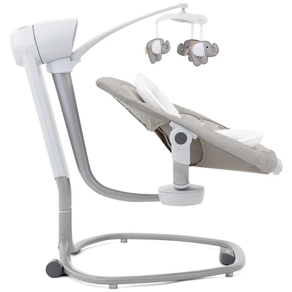 Joie Serina Swivel Baby Swing Elephant Duo – Multi-Motion Soothing Swing for Babies