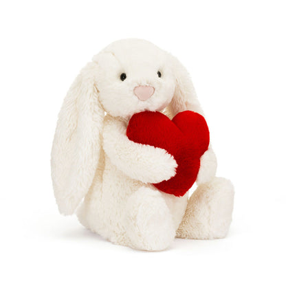 Jellycat Bashful Red Love Heart Bunny Plush Toy – A Hug Full of Love Soft Teddy
