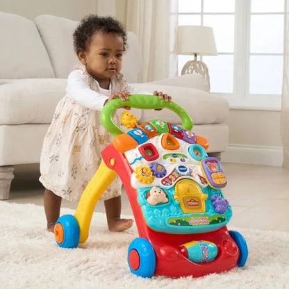 VTech Red First Steps Walker for Babies – Interactive Baby Learning & Walking Aid