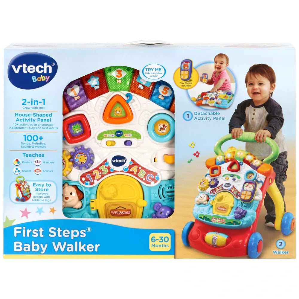 VTech Red First Steps Walker for Babies – Interactive Baby Learning & Walking Aid