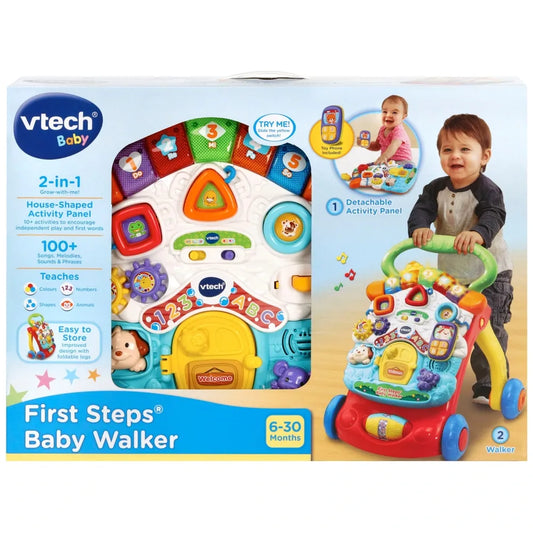 VTech Red First Steps Walker for Babies – Interactive Baby Learning & Walking Aid