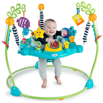 Baby Einstein 2-in-1 Ocean-Themed Activity Jumper for Babies – Musical & Sensory Learning Jumper