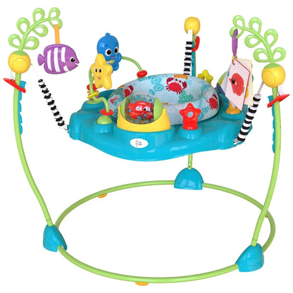 Baby Einstein 2-in-1 Ocean-Themed Activity Jumper for Babies – Musical & Sensory Learning Jumper