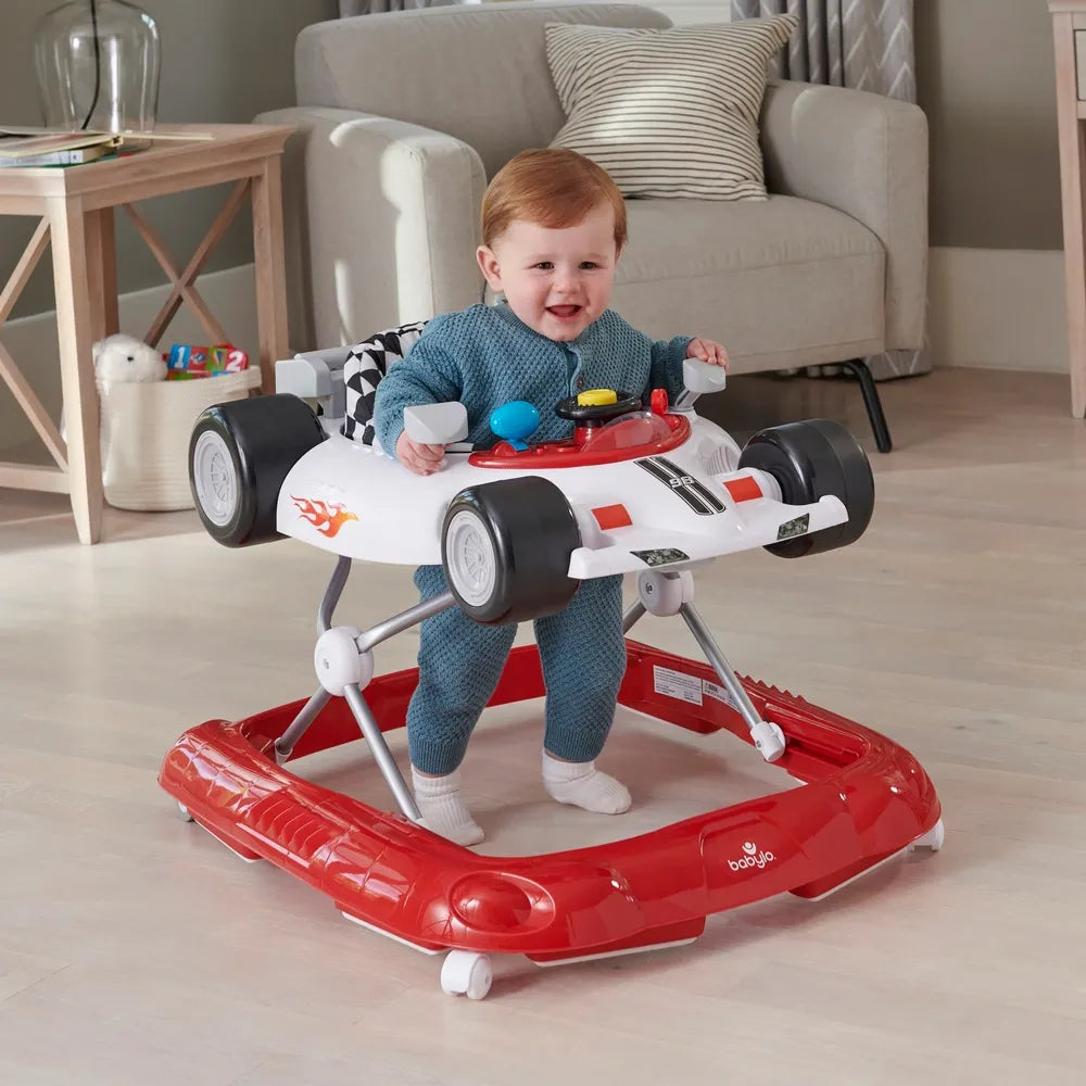 Babylo Racing Car 2-in-1 Baby Walker – Push Walker & Ride-On for Babies and Toddlers
