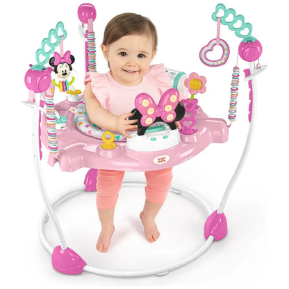 Bright Starts Disney Baby Minnie Mouse Activity Jumper – Musical & Interactive Jumper for Babies
