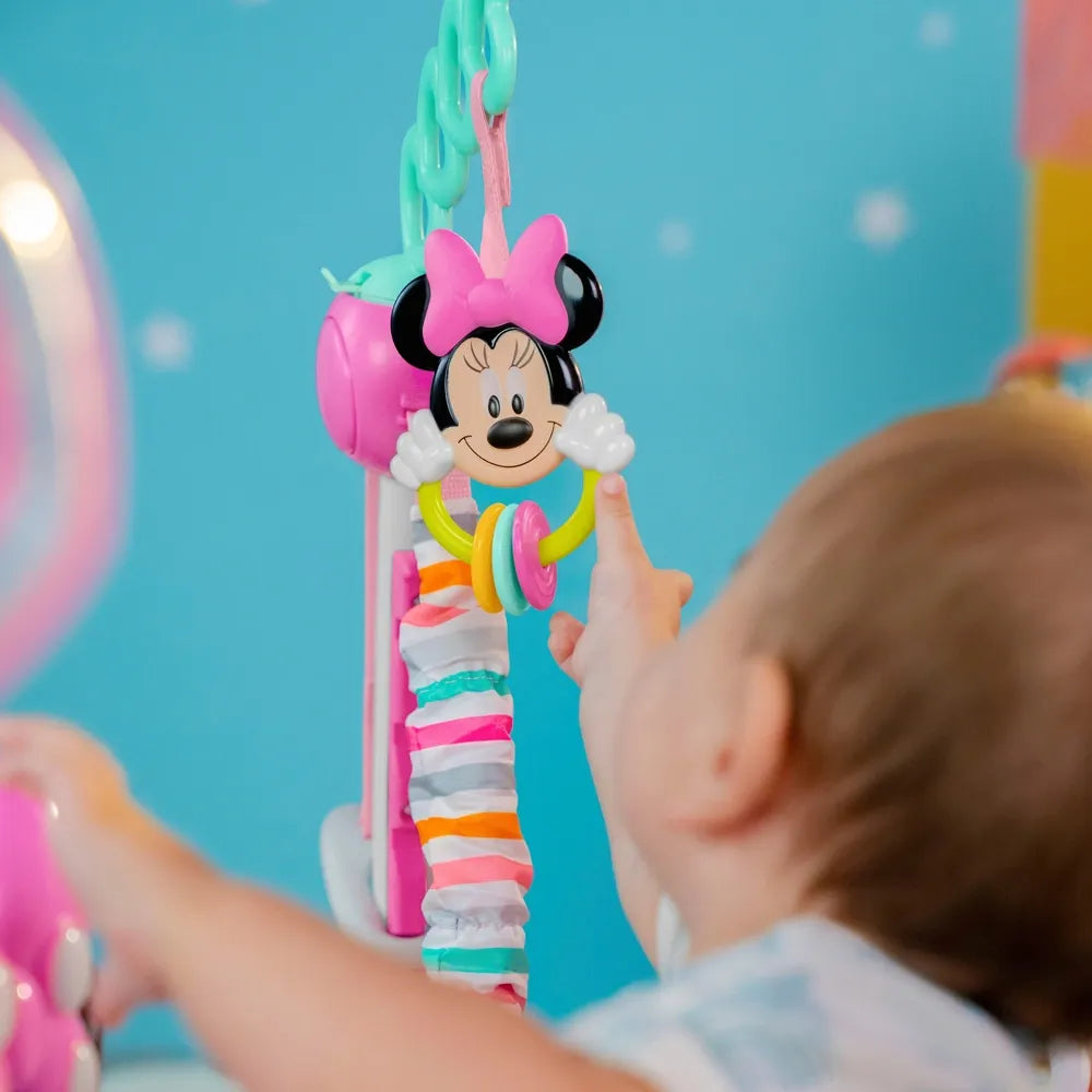 Bright Starts Disney Baby Minnie Mouse Activity Jumper – Musical & Interactive Jumper for Babies