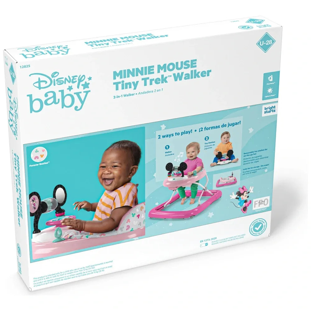 Bright Starts Disney Baby Minnie Mouse Walker – Interactive First Steps Walker for Babies