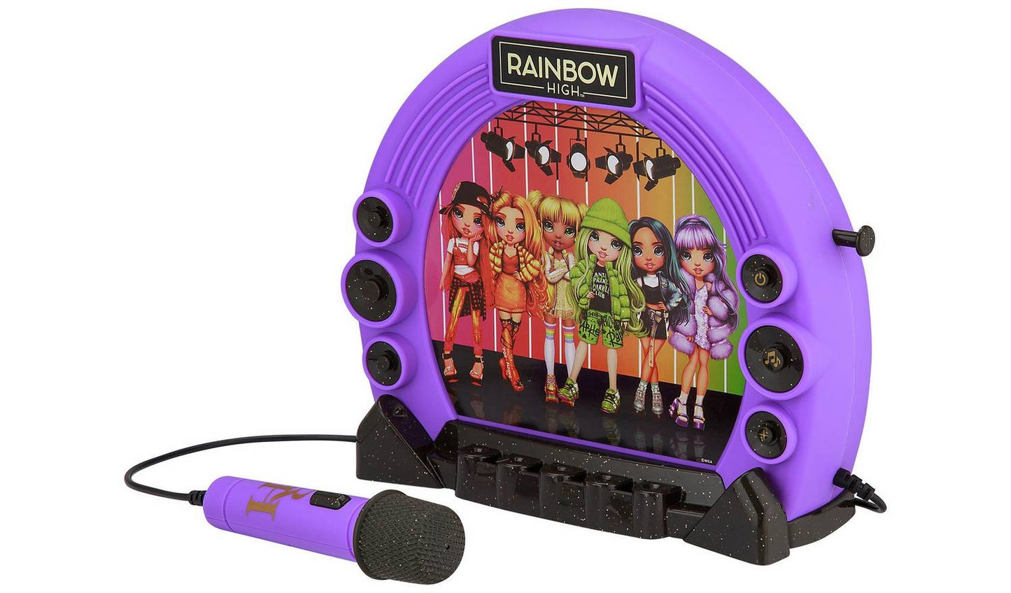 Rainbow High Portable Sing-A-Long Speaker – Kids Karaoke Music Speaker with Microphone