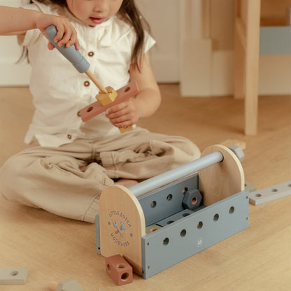 Little Dutch Tool Box New – Wooden Pretend Play Tool Set for Kids