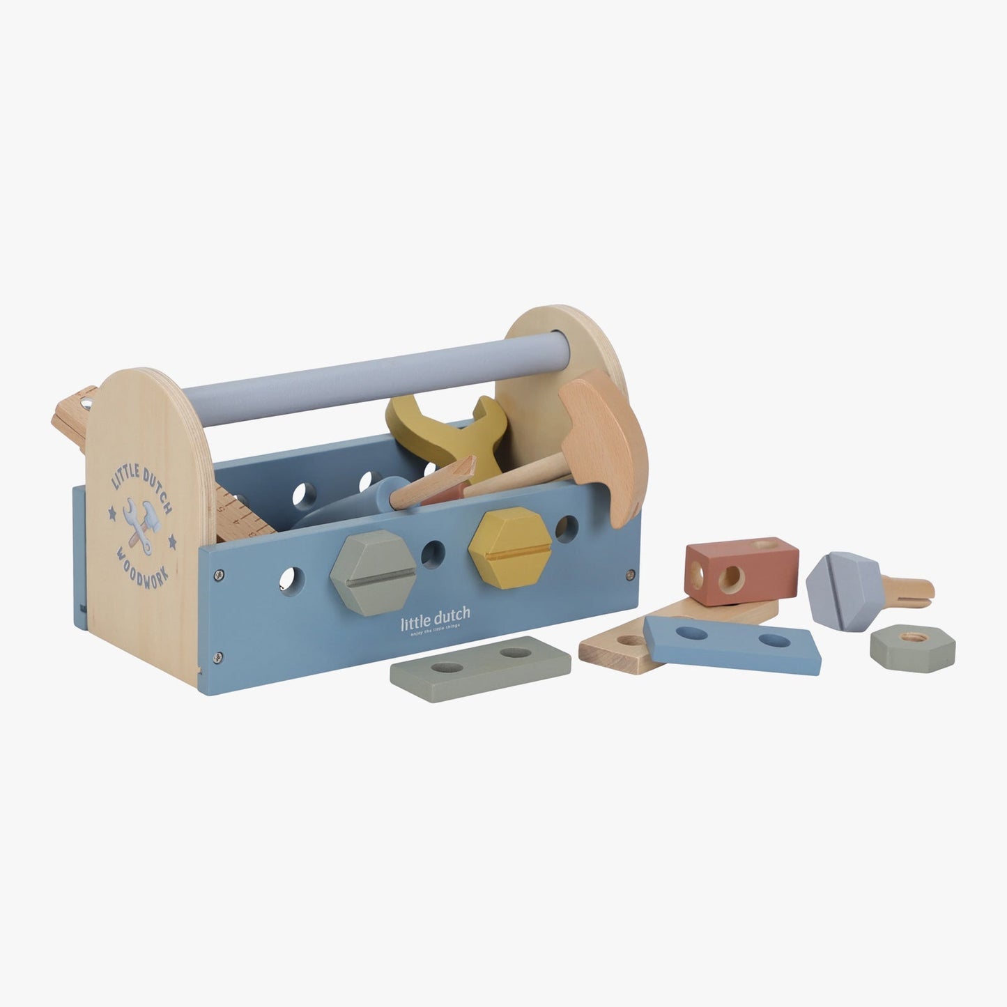Little Dutch Tool Box New – Wooden Pretend Play Tool Set for Kids